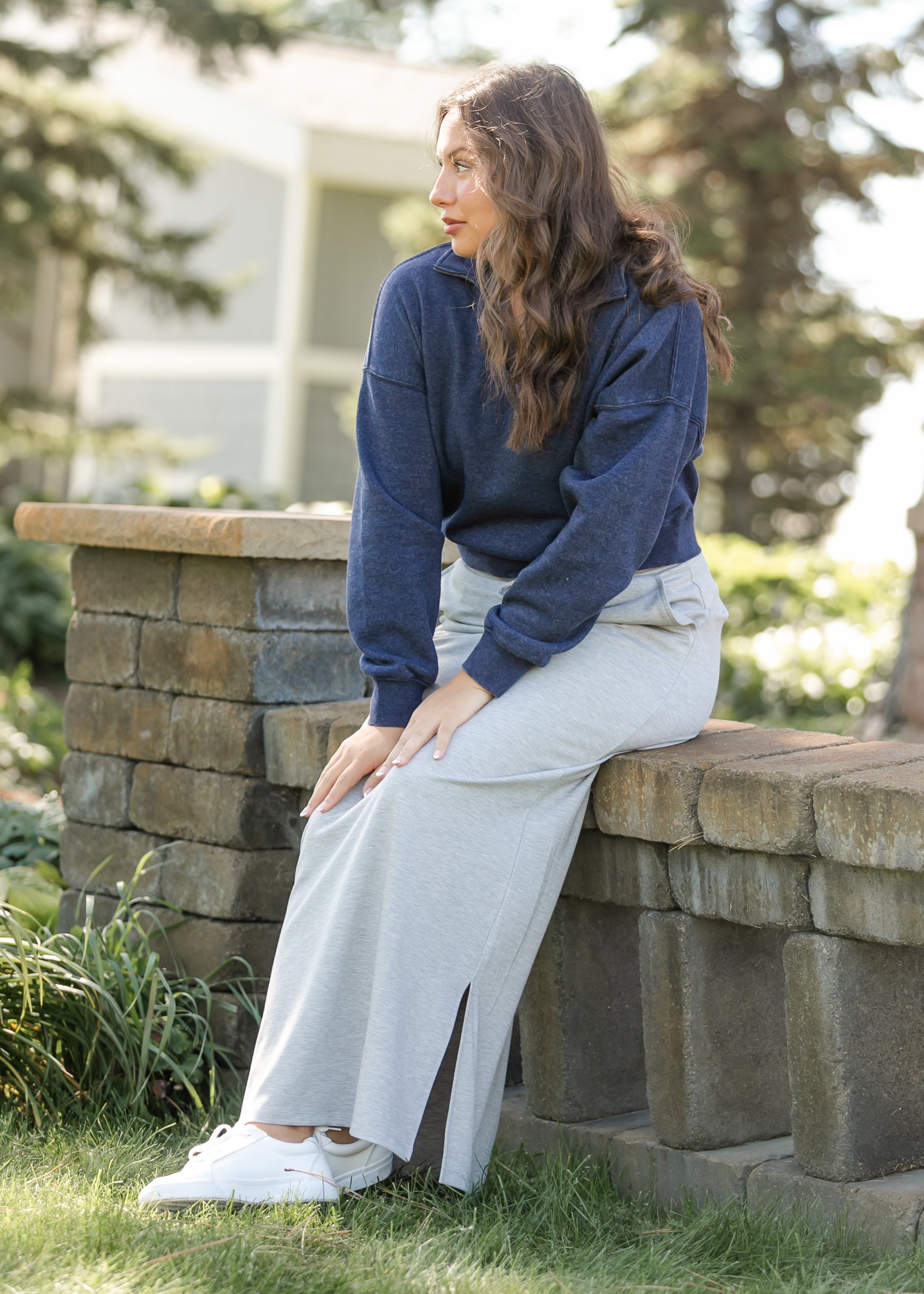 Inherit Co. Jordan Knit Maxi Skirt — side view