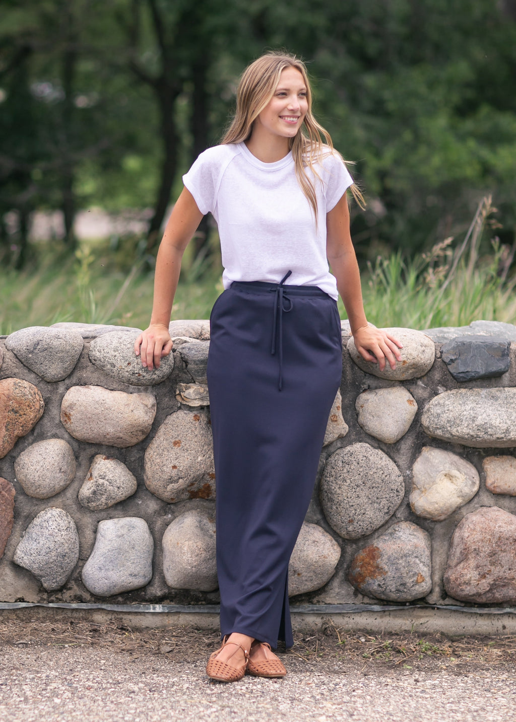 Inherit Co. Jordan Knit Maxi Skirt — product on model