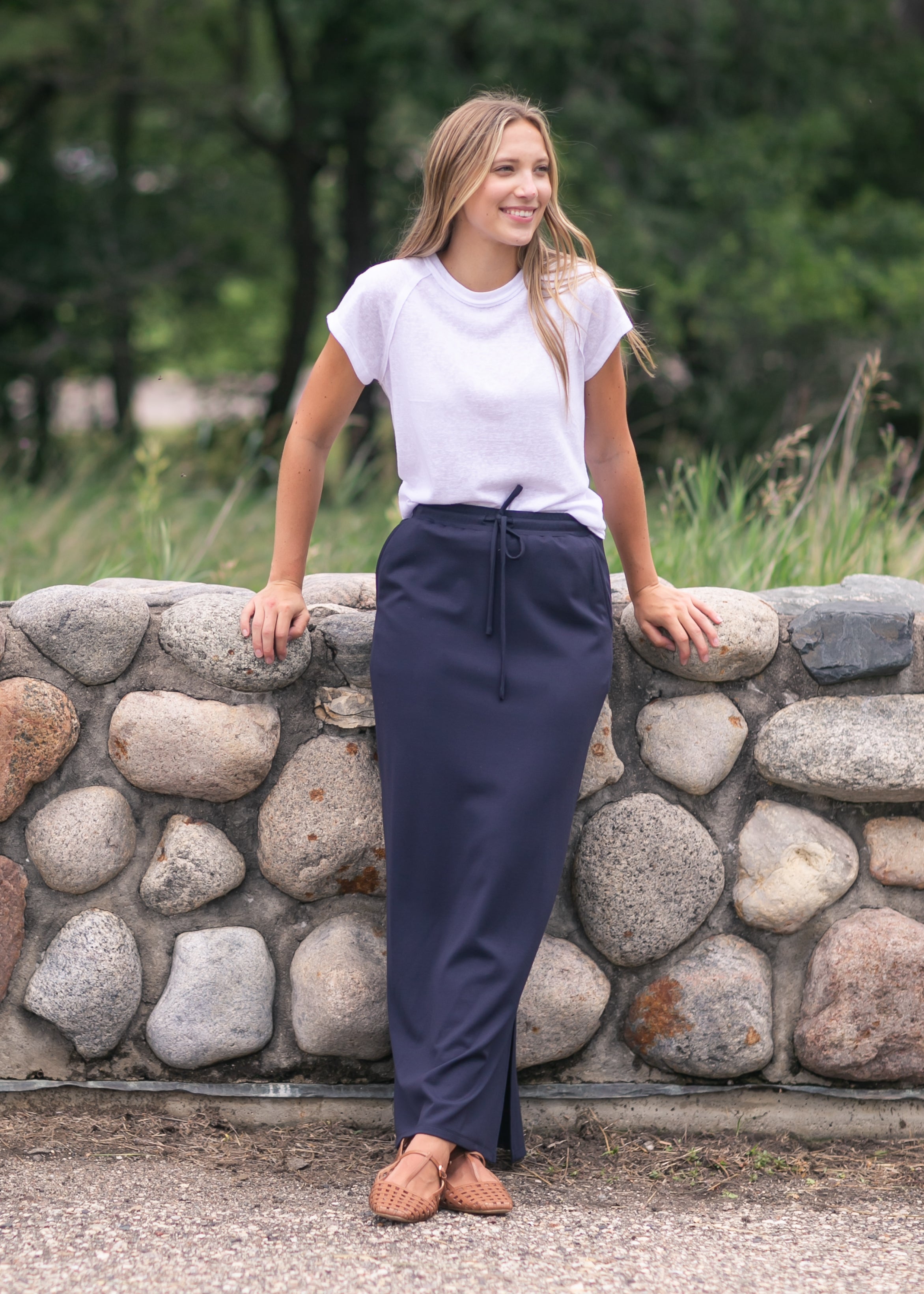 Inherit Co. Jordan Knit Maxi Skirt — product on model
