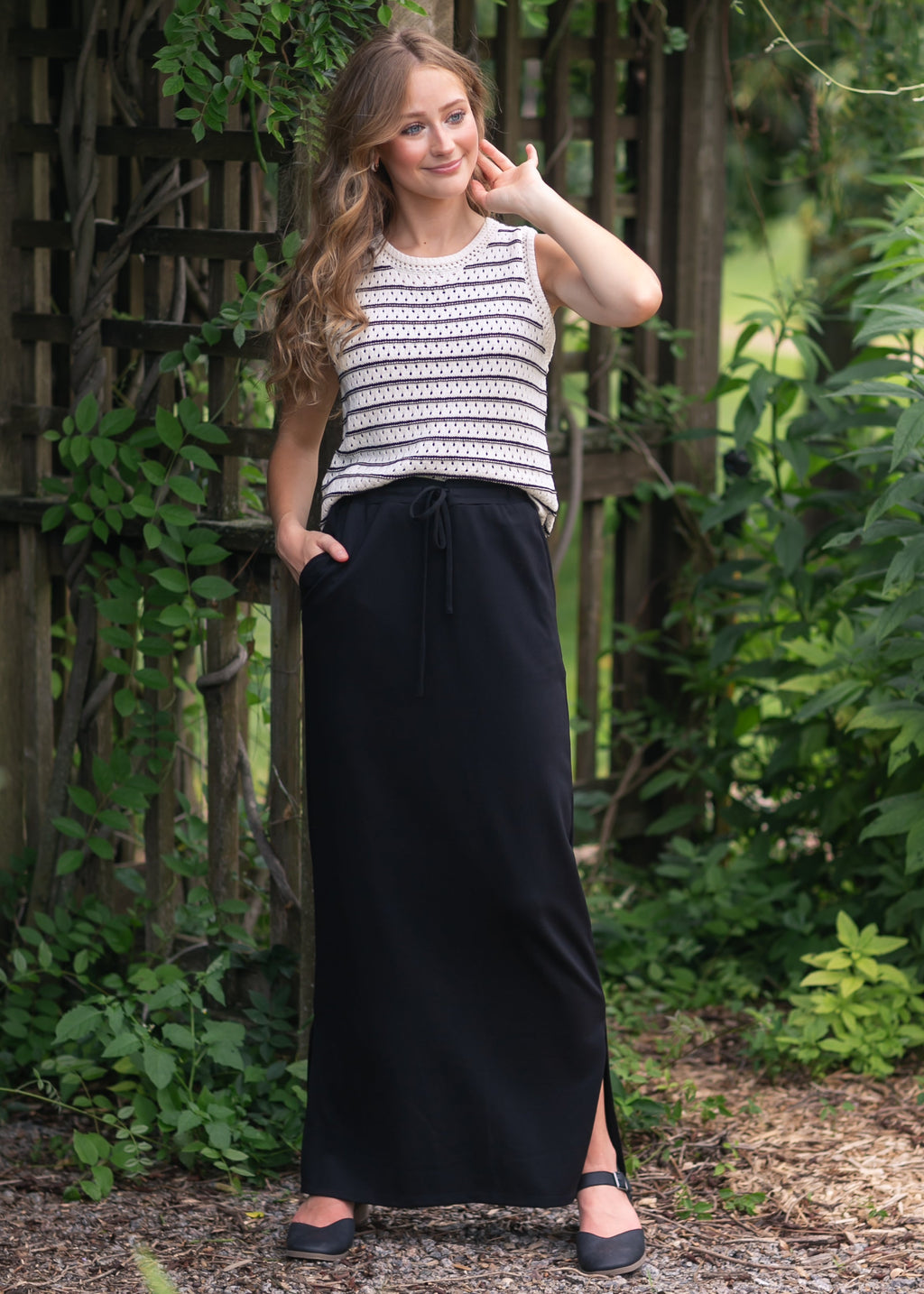 Inherit Co. Jordan Knit Maxi Skirt — color detail
