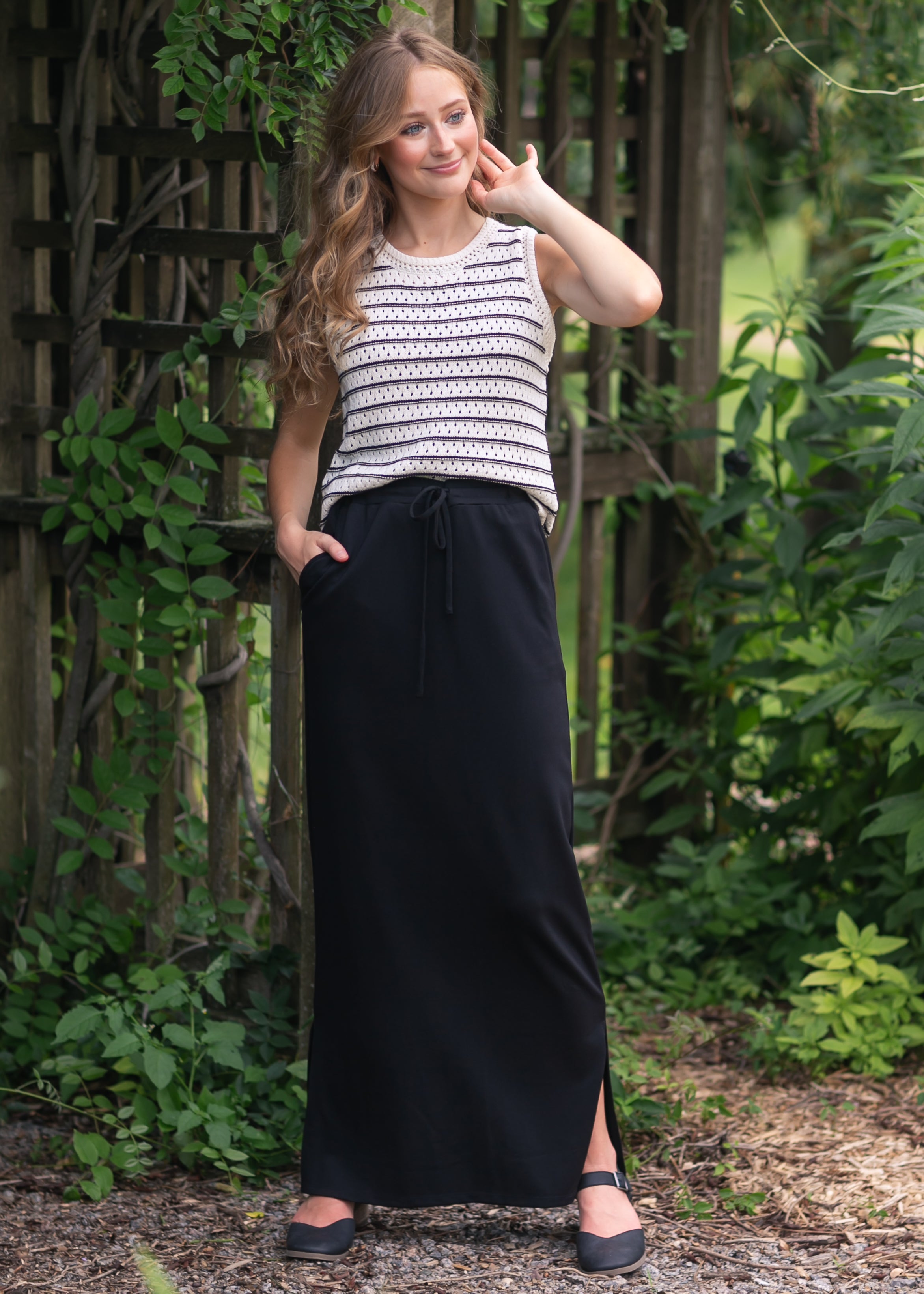 Inherit Co. Jordan Knit Maxi Skirt — color detail