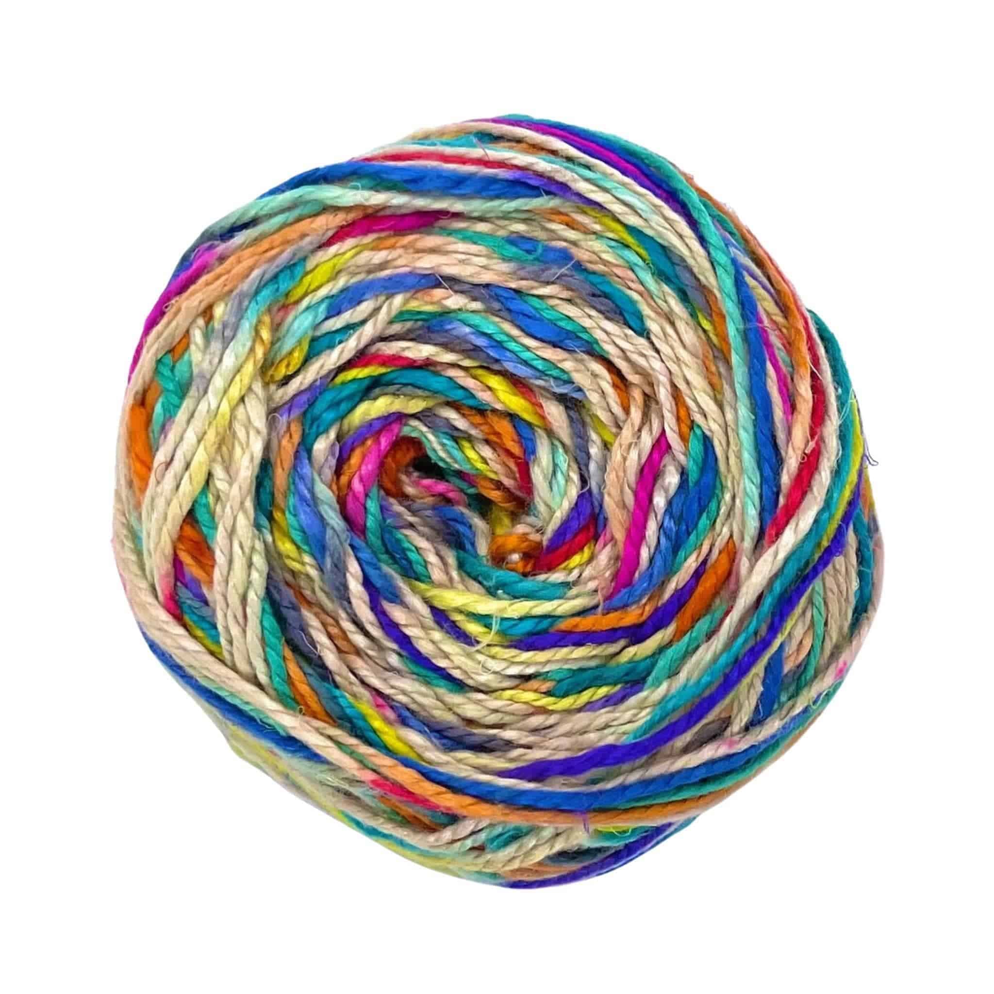 Darn Good Yarn Darn Good Yarn Journey Recycled Silk Yarn — detail shot 6