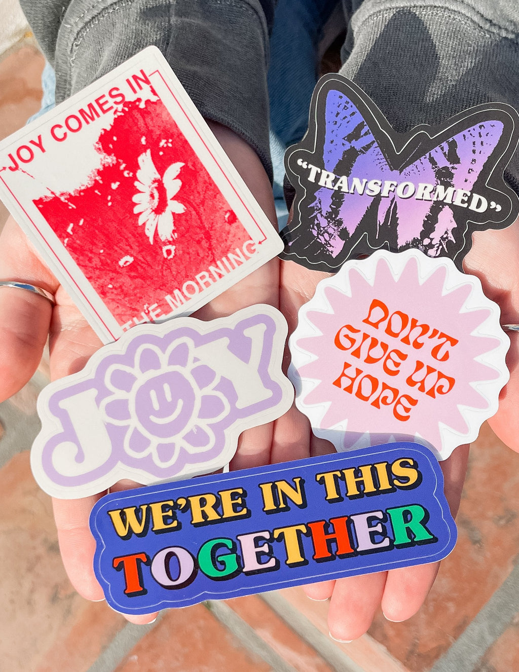 Elevated Faith JOY Sticker Pack — lifestyle context