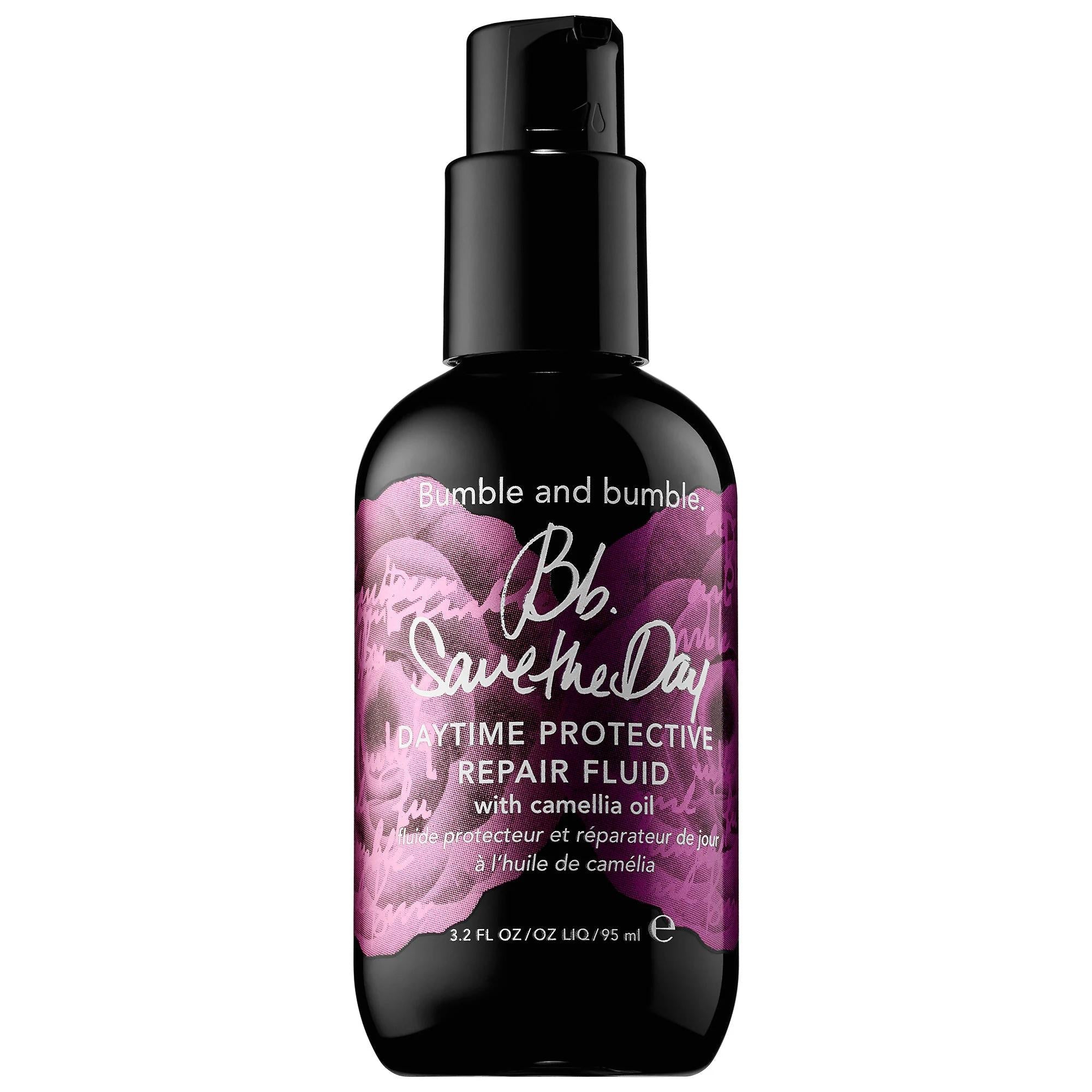 Save the Day Hair Repair Fluid - Camellia Oil Hair Serum for Dry Damaged Hair, UV Protection, Cruelty-Free
