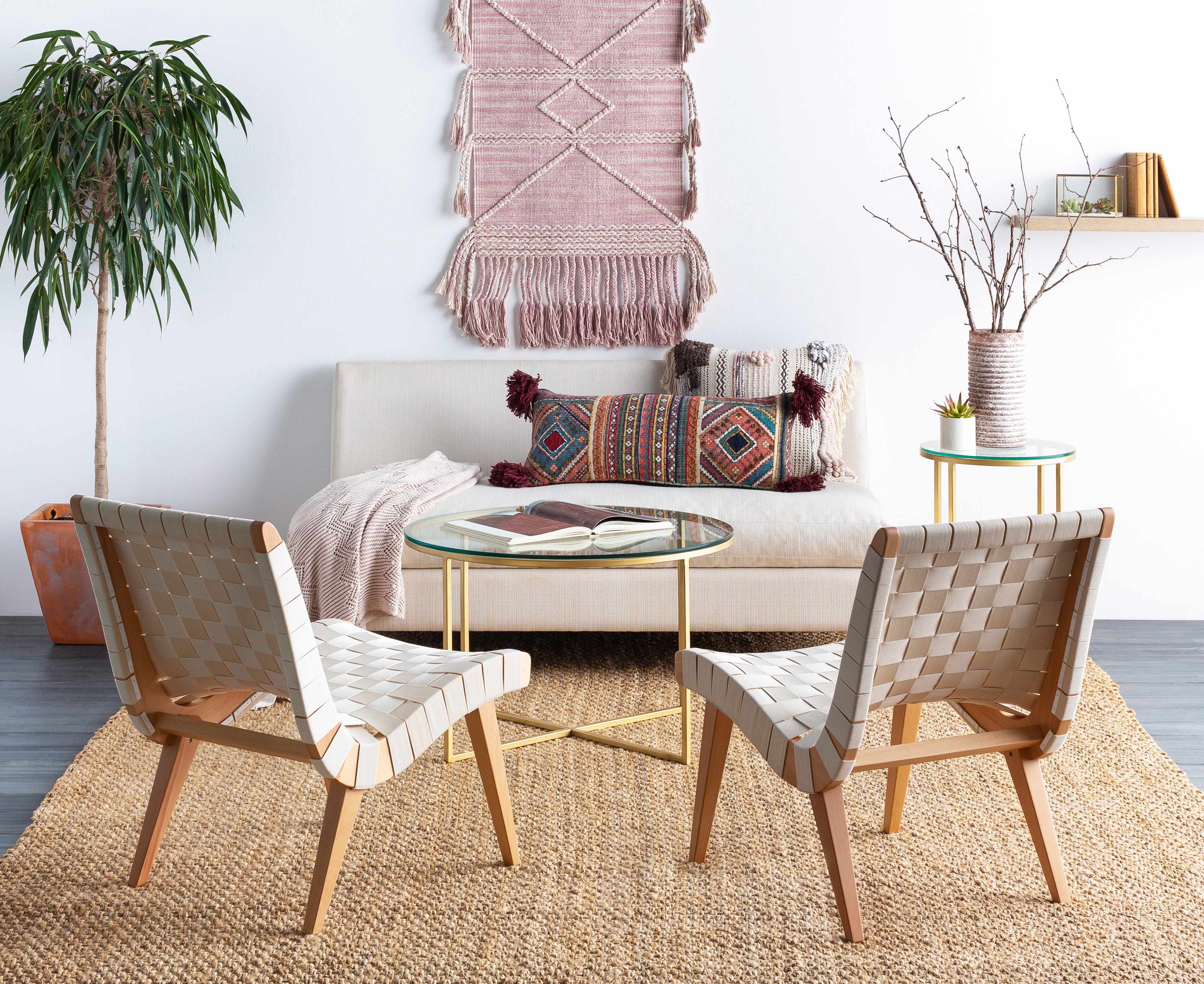 Lenorah Pink&White Textured Throw Pillow - Clearance – Boutique Rugs, view 8