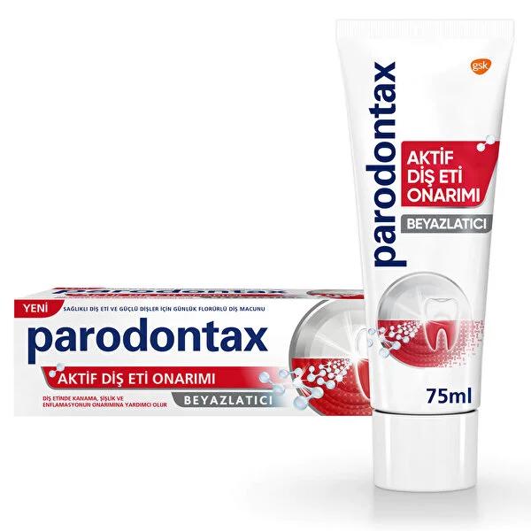 Parodontax Active Gum Repair Whitening Toothpaste - Bleeding Gums, Plaque Removal & Healthy Gums - 75ml