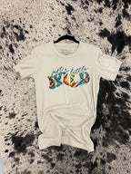 Wild Junkie Just a Little Wild Aztec Graphic T-shirt — Wild Junkie branding close-up