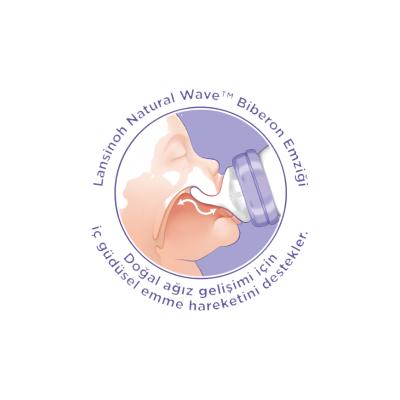 Lansinoh Natural Wave Baby Bottle - BPA-Free, Anti-Colic, 5.41 fl oz