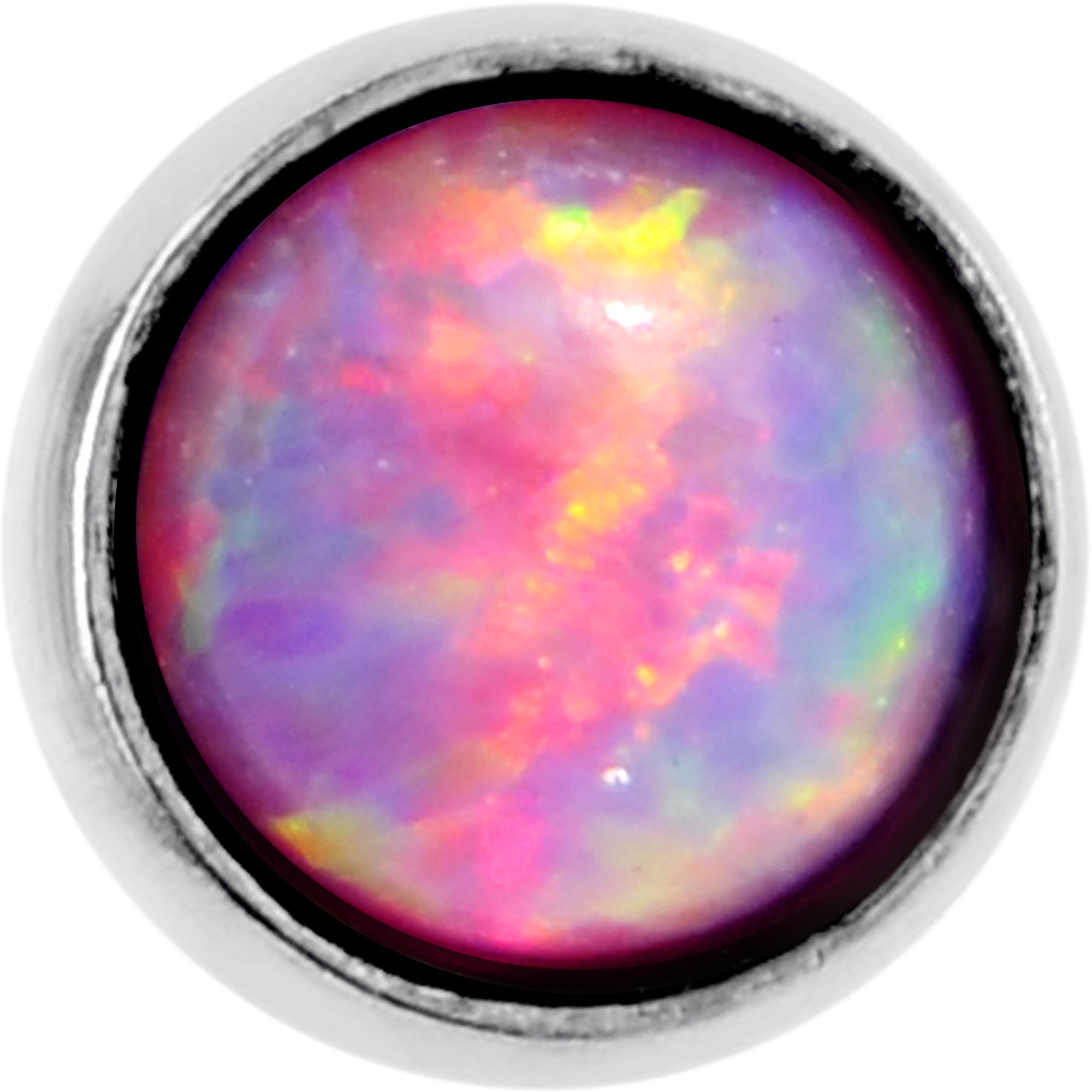 BodyCandy 1/4 Pink Synthetic Opal Internally Threaded Daith Cartilage Tragus — cartilage daith tragus category context