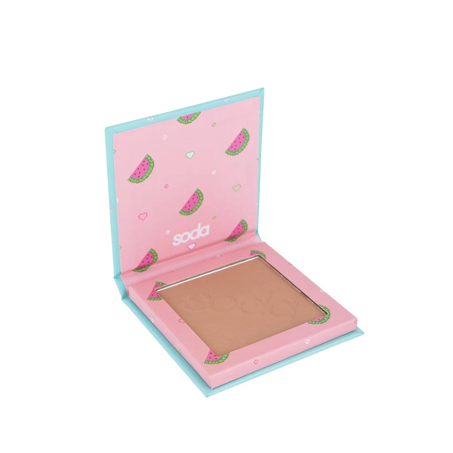 Soda Vacation Vibe Powder Bronzer 102 Summer Vibe - Compact Bronzer Makeup Powder for Natural-Looking Tan
