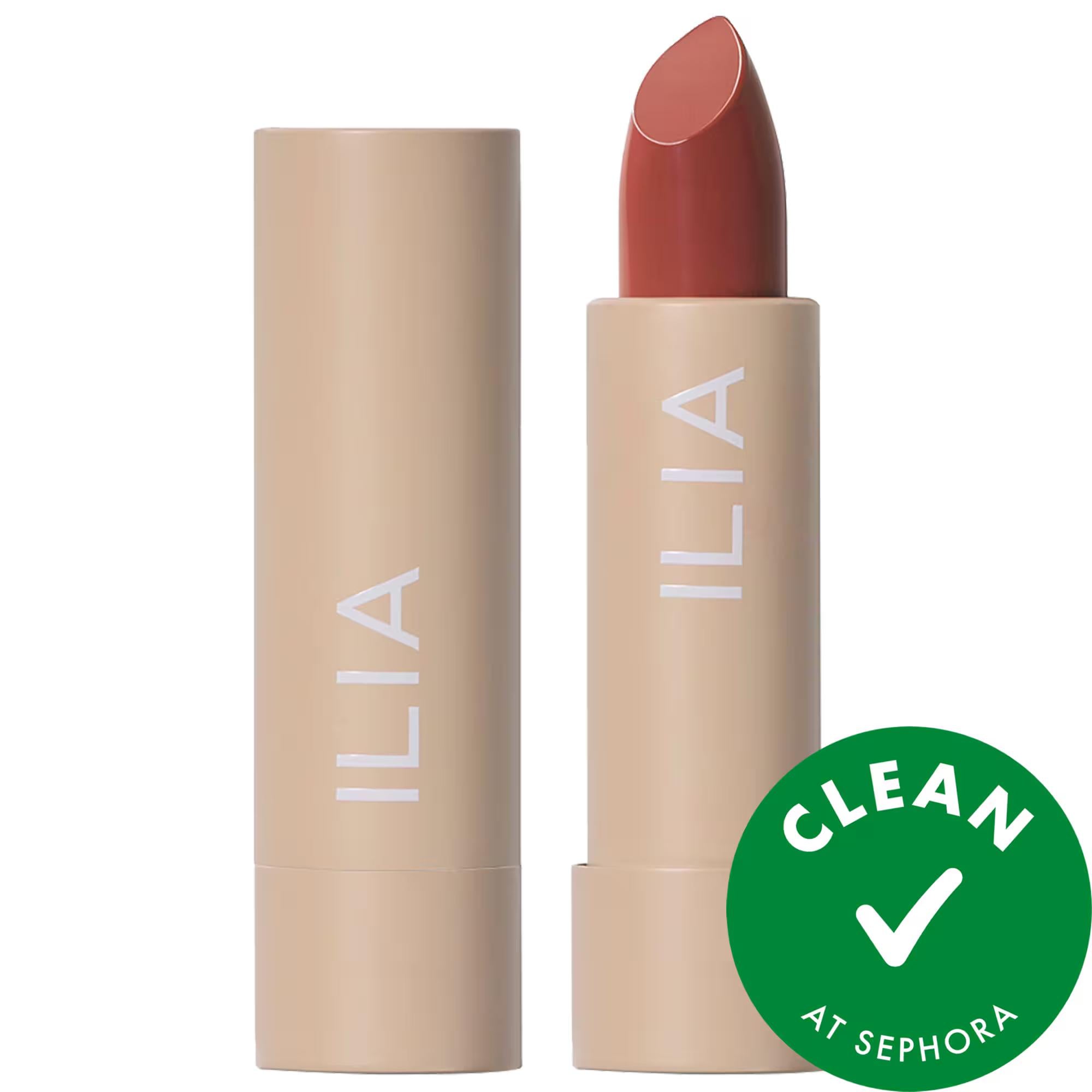 Ilia - Color Block High Impact Lipstick, Clean & Natural, Long-Lasting Vibrant Lip Color