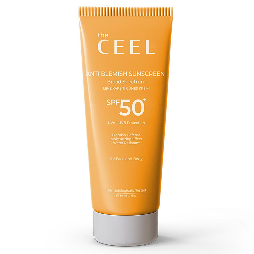 The Ceel SPF 50+ Anti Blemish Sunscreen: High Protection for Face, Natural, Water Resistant, Glutathione - Prevent Hyperpigmentation