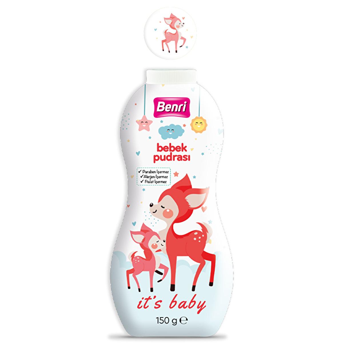 Benri Paraben-Free Baby Powder 150g - Hypoallergenic Diaper Rash Prevention for Sensitive Skin