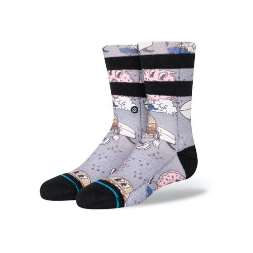 Stance Cruz Kids Crew Socks - Grey by Skates USA