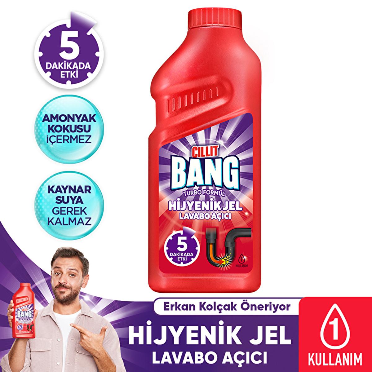 Cillit Bang Drain Cleaner Gel - Effective Clogged Drain Solution for Homeowners, Ammonia-Free, 16.91 fl oz