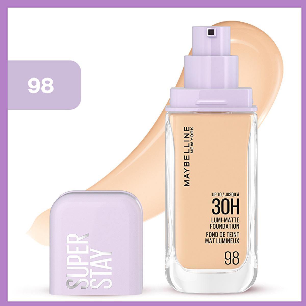 Maybelline Super Stay Lumi Matte Foundation: 30H Lightweight Satin Matte Coverage for Oily Skin, Natural Finish