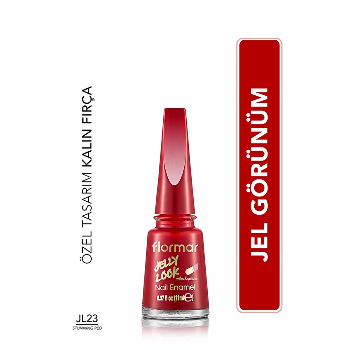 Flormar Jelly Look Nail Polish - High-Pigment, Gel Finish, Long-Lasting Nail Color