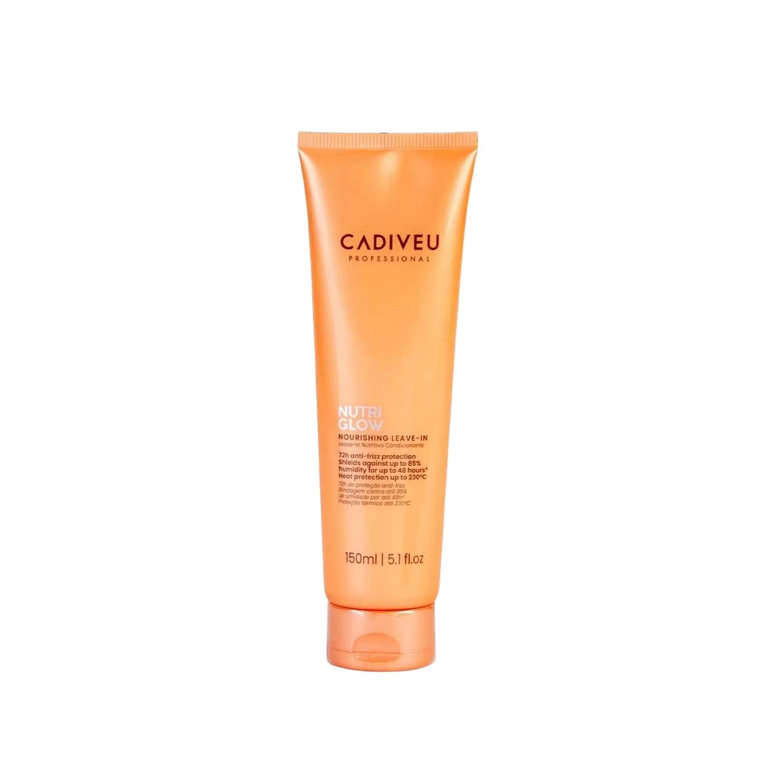 Cadiveu Nutri Glow Leave-in Hair Care Cream - 5.07 fl oz, Nourishing & Softening for Dry or Damaged Hair