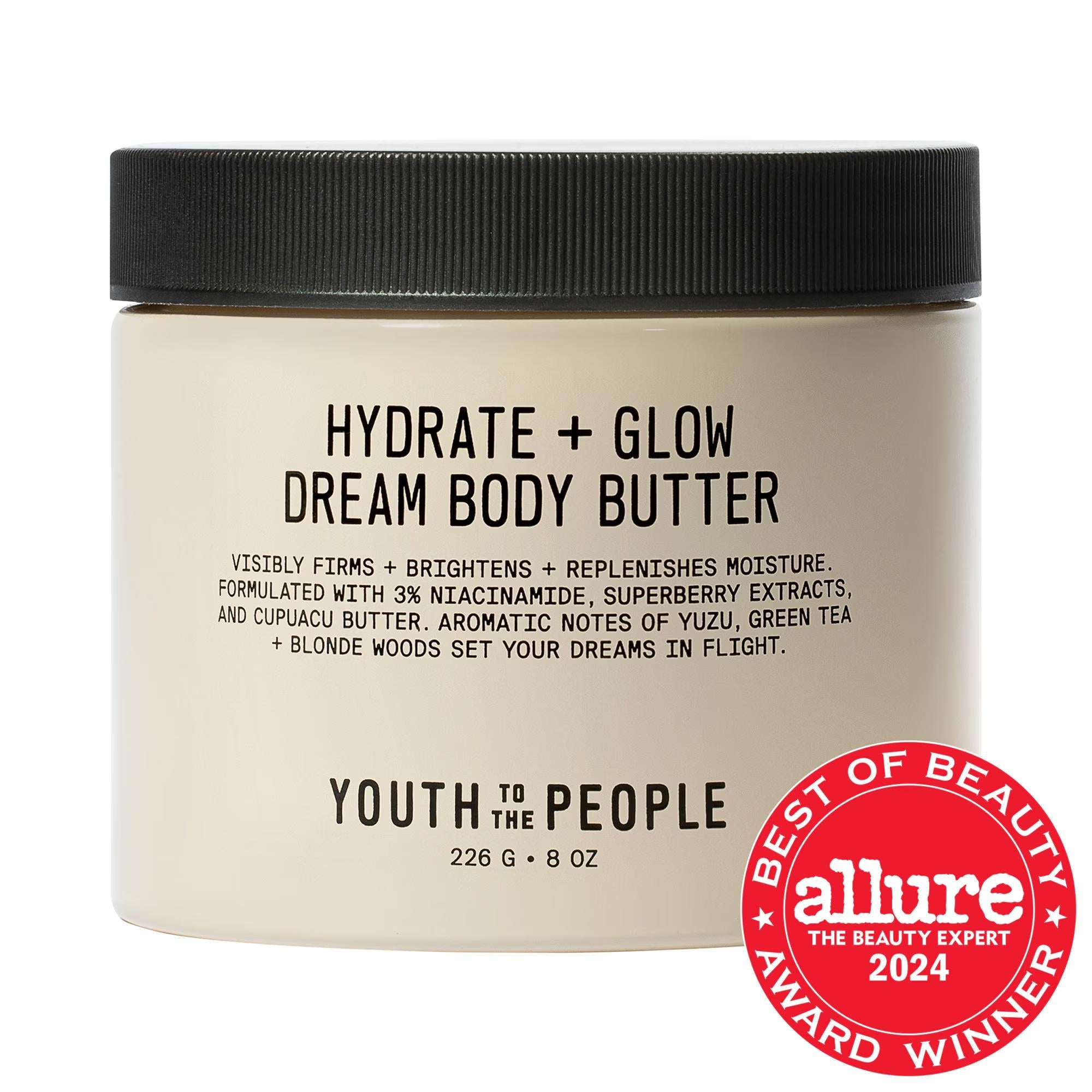 Superberry Firm + Glow Dream Body Butter with Niacinamide, Hyaluronic Acid + Antioxidants - Luxurious Hydration & Firming