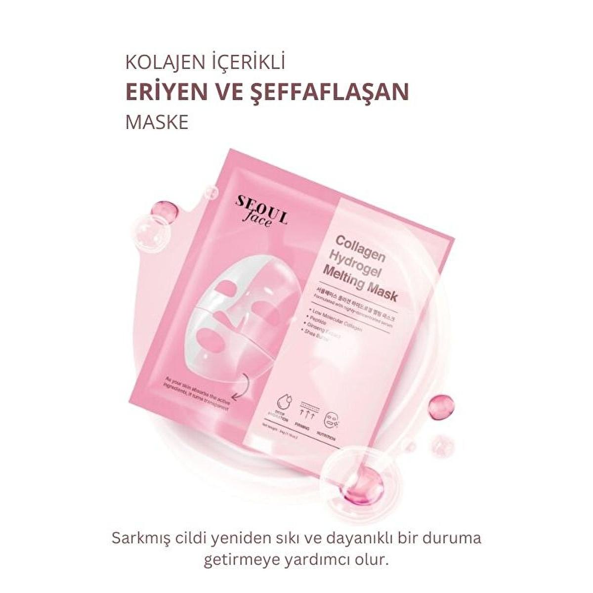 Dermal Korea Hydrogel Face Mask with Collagen - Anti-Aging Skincare, Intensive Hydration, Korean Skincare
