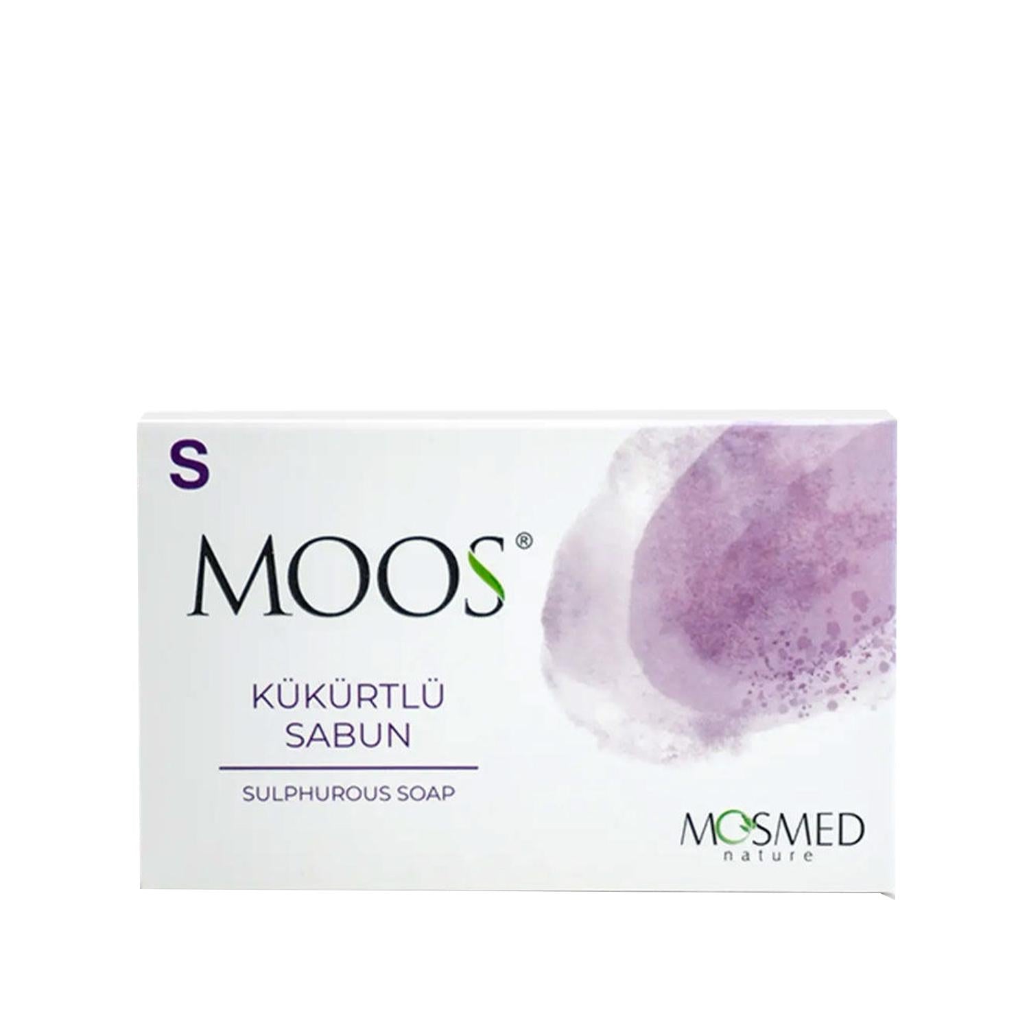 Moos S Sulfur Soap for Acne and Skin Conditions - 100g, Natural Skincare, Medicated Soap