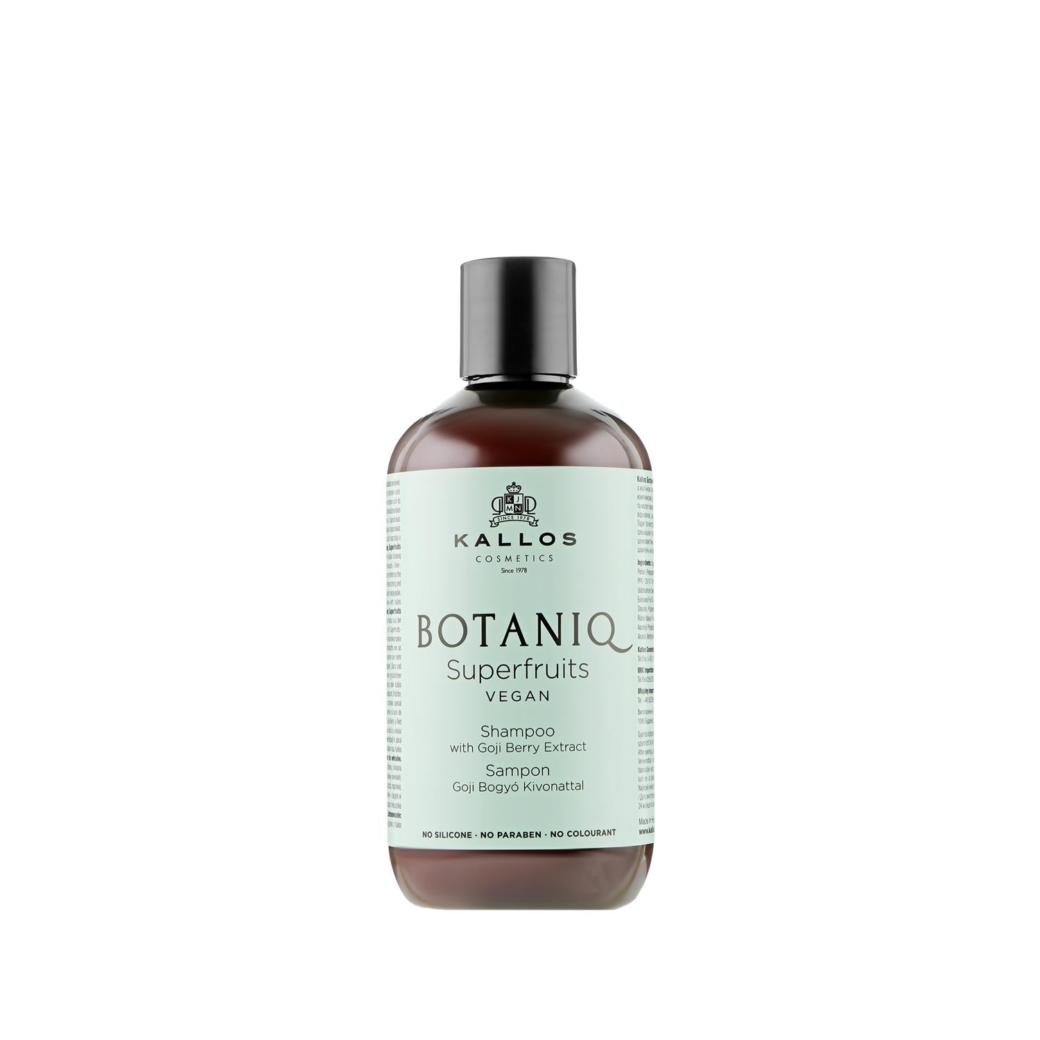 Kallos Cosmetics Botaniq Superfruits Shampoo - 300ml Natural Hair Care with Antioxidant-Rich Superfruits
