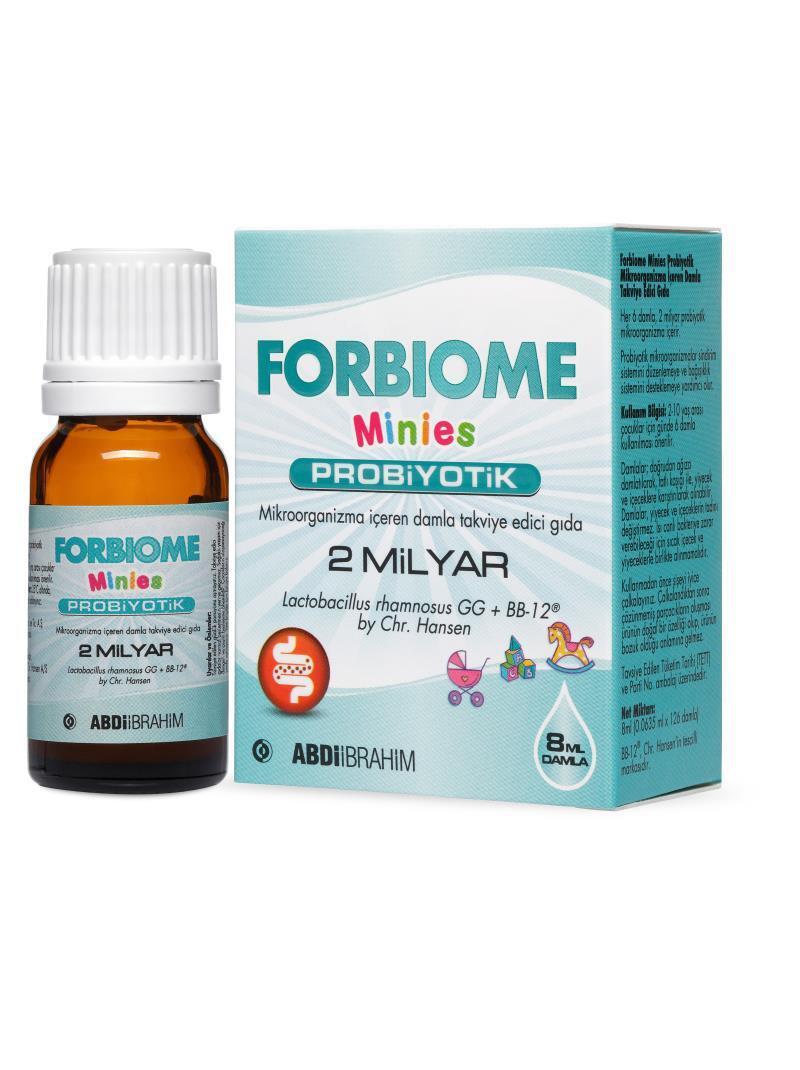 Forbiome Minies Probiyotik Damla Probiotic Drops for Kids - Supports Healthy Gut Flora, 8ml