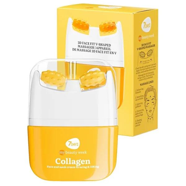 7Days My Beauty Week: Collagen Lifting Face Cream with Massage Roller | Anti-Aging, Wrinkle Reduction, Korean Skincare