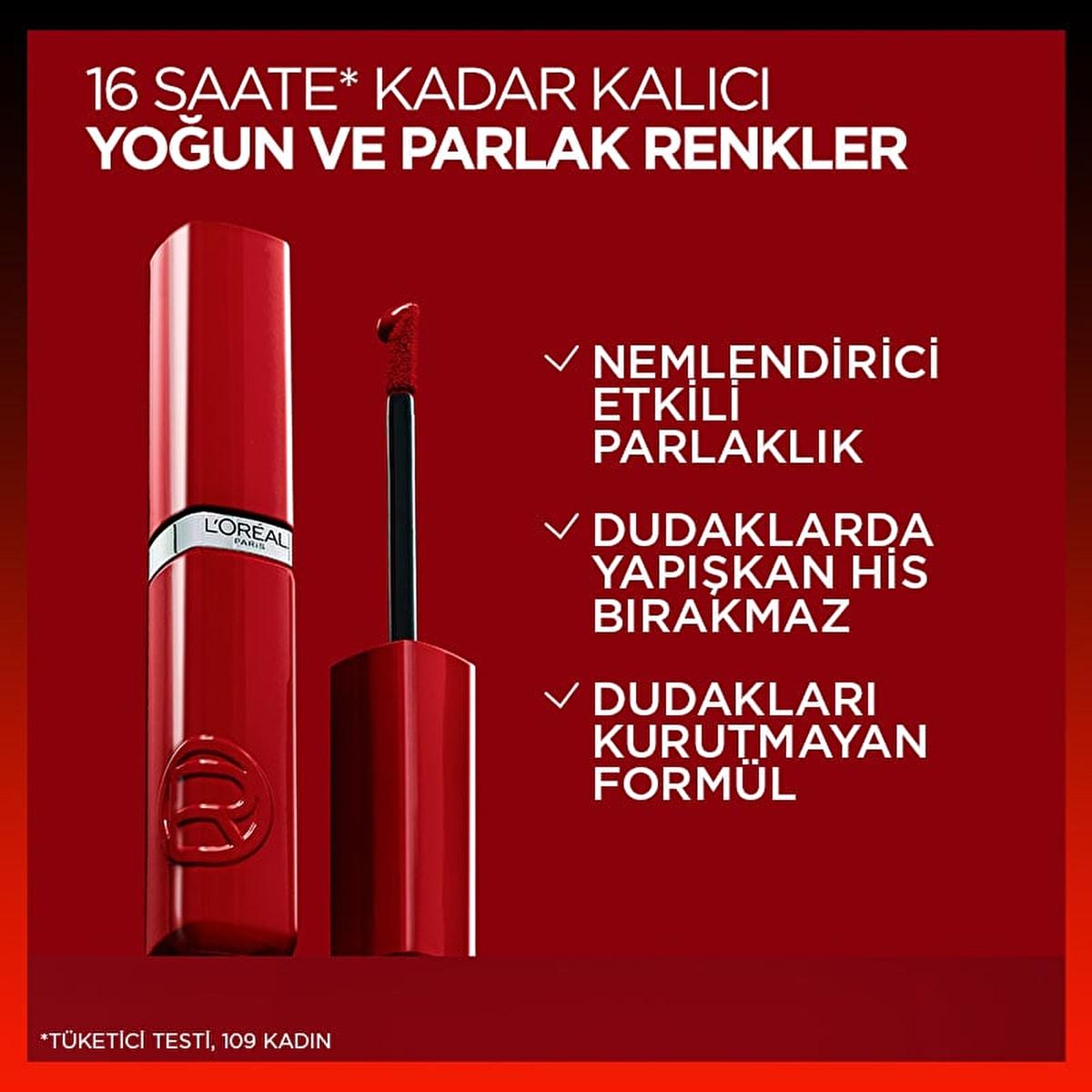 L'Oreal Paris Infaillible Le Nu Rose Liquid Lipstick: 16H Hydration & Intense Glossy Shine | Long-Lasting, Non-Sticky Formula