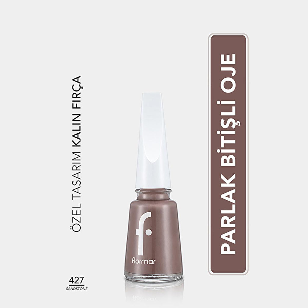 Flormar Nail Enamel 427 Sandstone - Long Lasting & Nourishing Nail Polish