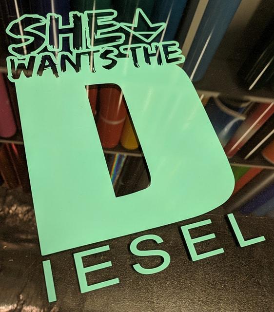 Luckless Outfitters She Wants the Diesel Tiffany Blue Decal — main product shot