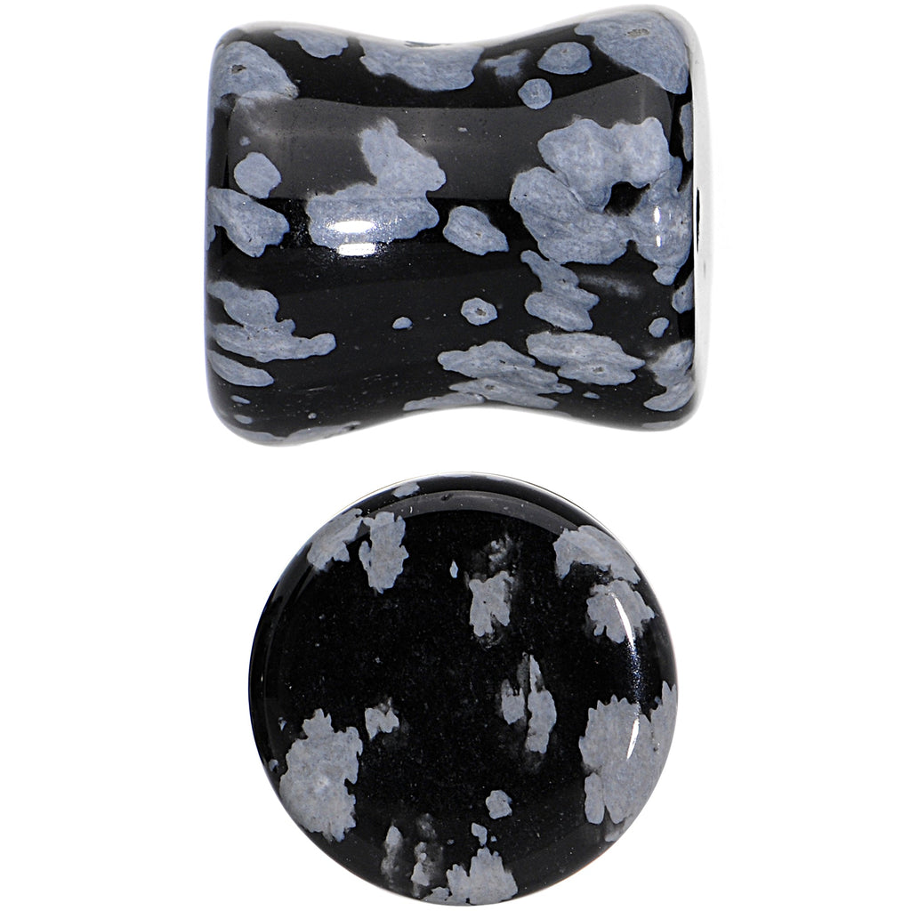 BodyCandy 00G Obsidian Snowflake Natural Stone Saddle Plug Set — lifestyle context