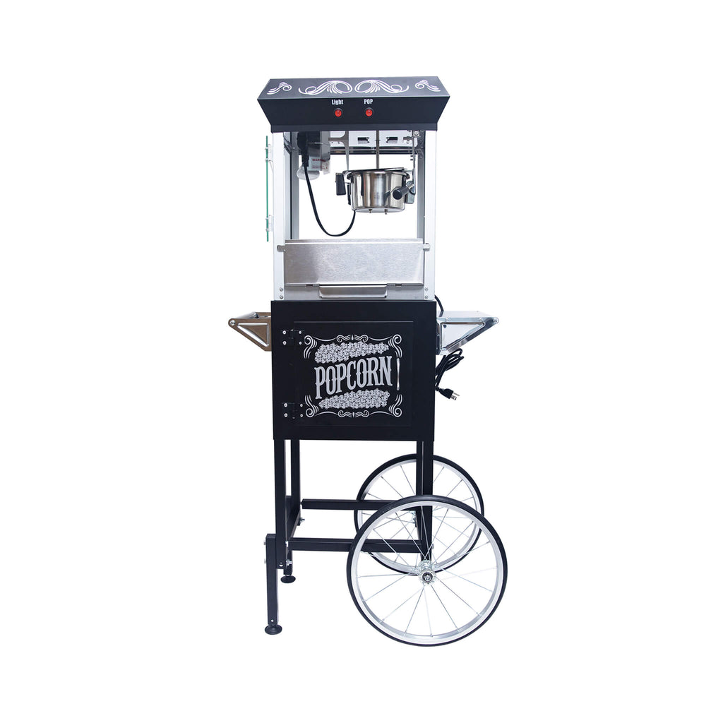 Kaitu 8OZ Stainless Steel Popcorn Machine With Cart, Heated Warming Deck And Old Maids Drawer, Black (SAK67426) – SAKSBY WHOL
