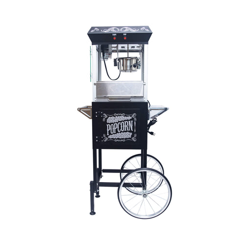 Kaitu 8OZ Stainless Steel Popcorn Machine With Cart, Heated Warming Deck And Old Maids Drawer, Black (SAK67426) – SAKSBY WHOL