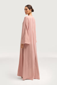 Kamila Open Abaya - Blush Abayas Veiled 