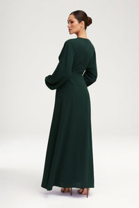 Karina Dolman Sleeve Maxi Dress - Emerald Clothing Veiled 