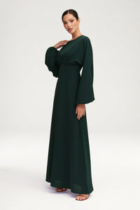 Karina Dolman Sleeve Maxi Dress - Emerald Clothing Veiled 
