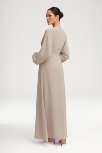 Karina Dolman Sleeve Maxi Dress - Stone Clothing Veiled 
