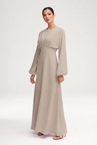 Karina Dolman Sleeve Maxi Dress - Stone Clothing Veiled 