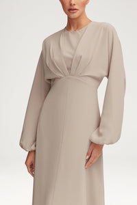 Karina Dolman Sleeve Maxi Dress - Stone Clothing Veiled 