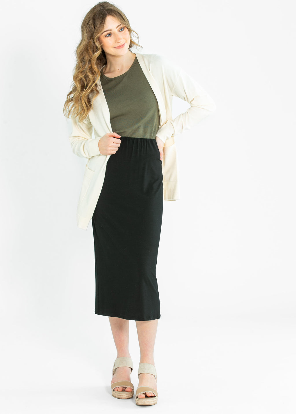 Inherit Co. Kate Midi Skirt — feature highlight