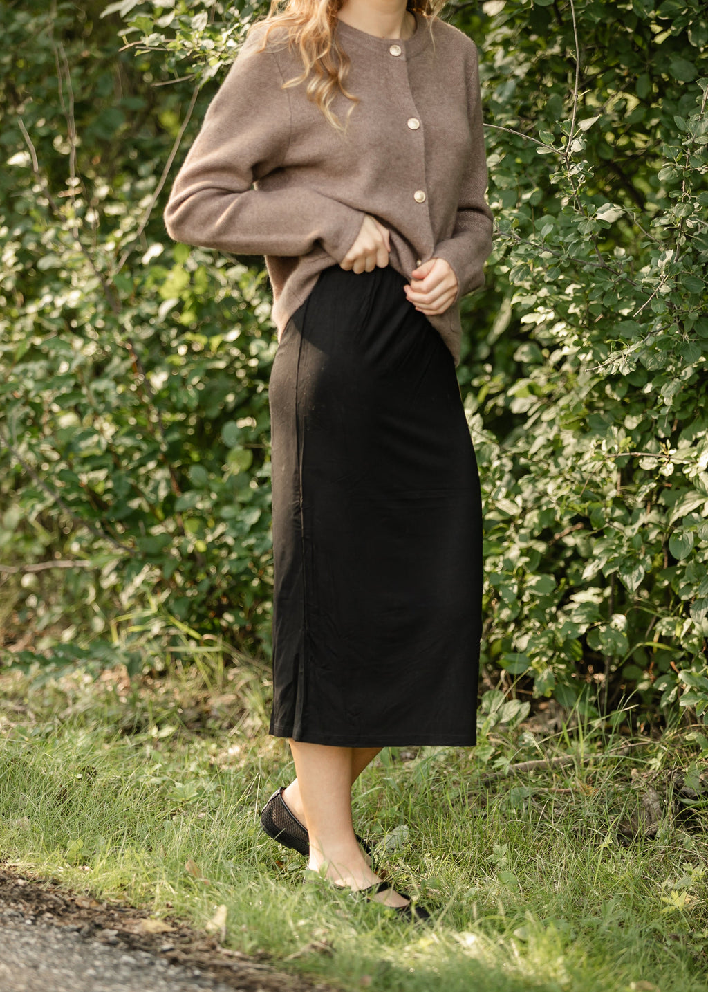 Inherit Co. Kate Midi Skirt — color detail