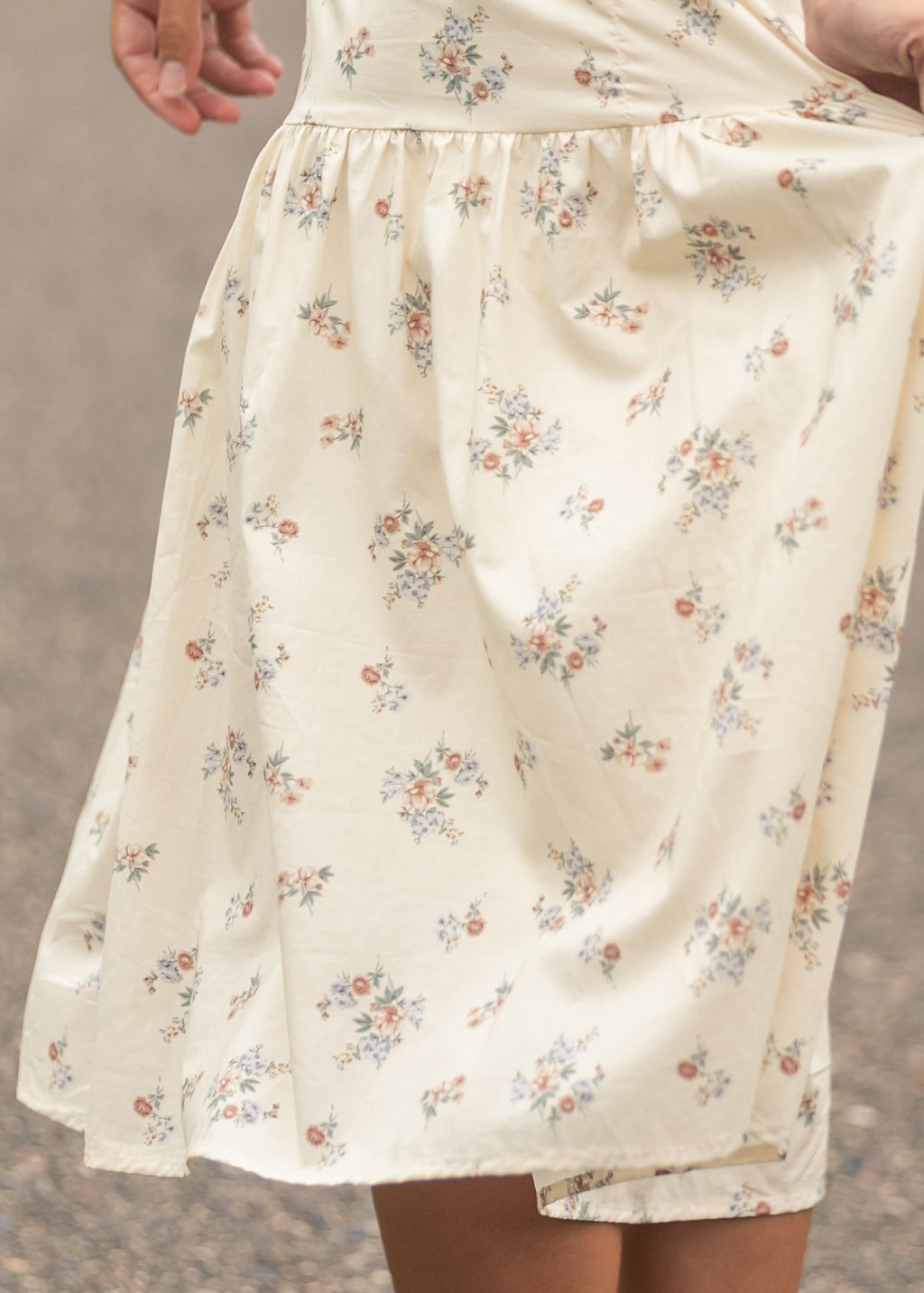 Inherit Co. Katrina Half Sleeve Floral Midi Dress — main product shot