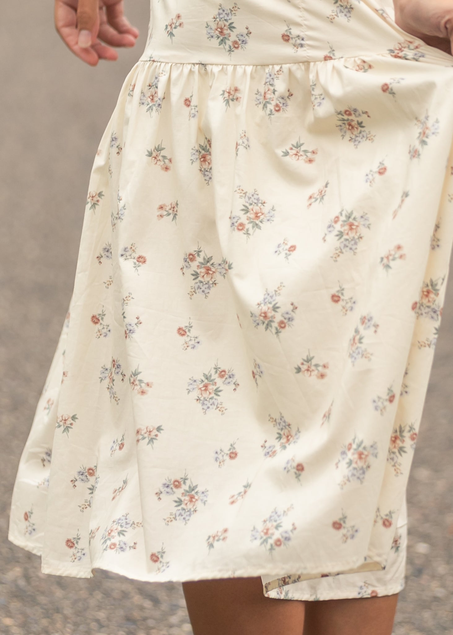 Inherit Co. Katrina Half Sleeve Floral Midi Dress — main product shot
