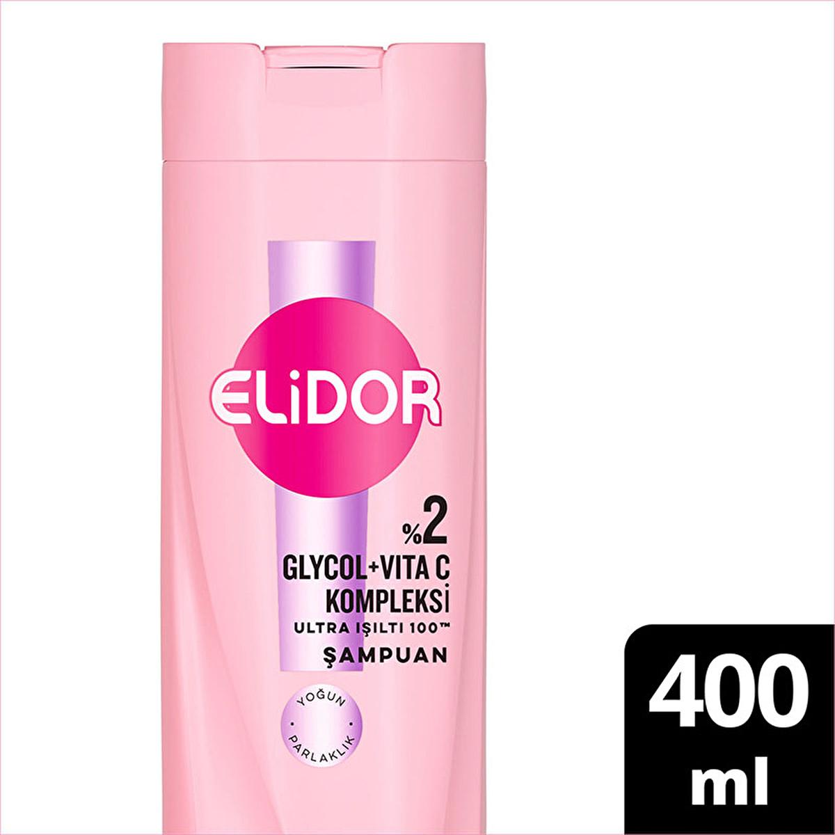 Elidor Ultra Shine Hair Care Shampoo - 100 Hours of 5x More Shine, Intensive Nourishment for Damaged Hair