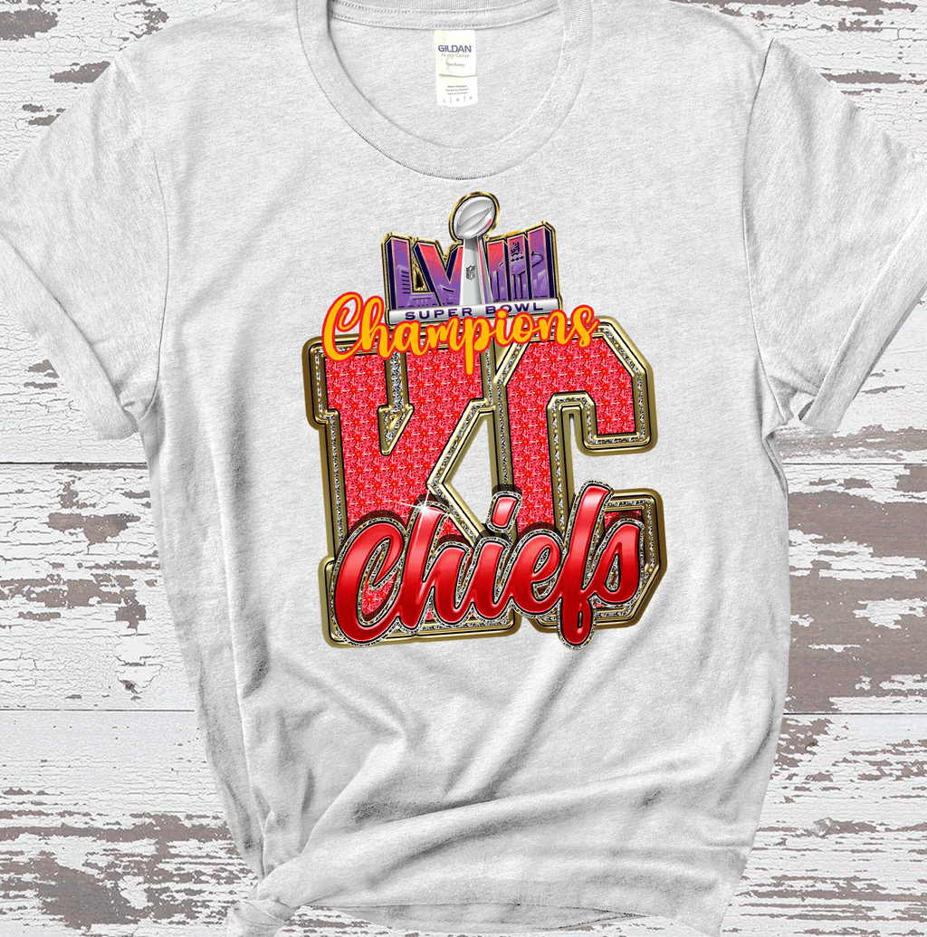 A Blessed Texas Mess Boutique 2024 Super Bowl Champions Vegas Chiefs Football Super Bowl 2024 Kansas City — detail shot 8