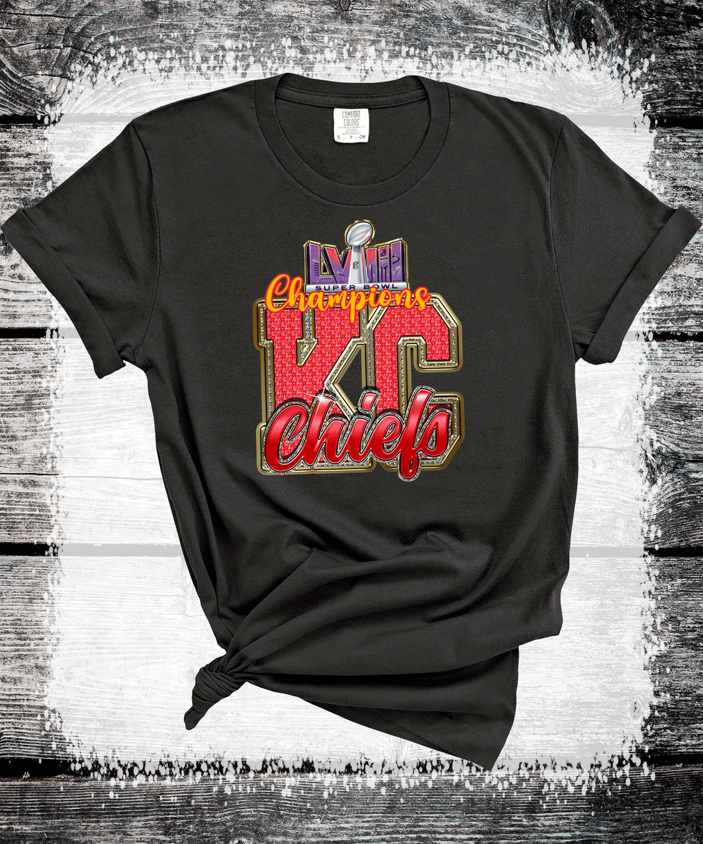 A Blessed Texas Mess Boutique 2024 Super Bowl Champions Vegas Chiefs Football Super Bowl 2024 Kansas City — apparel & accessories category context