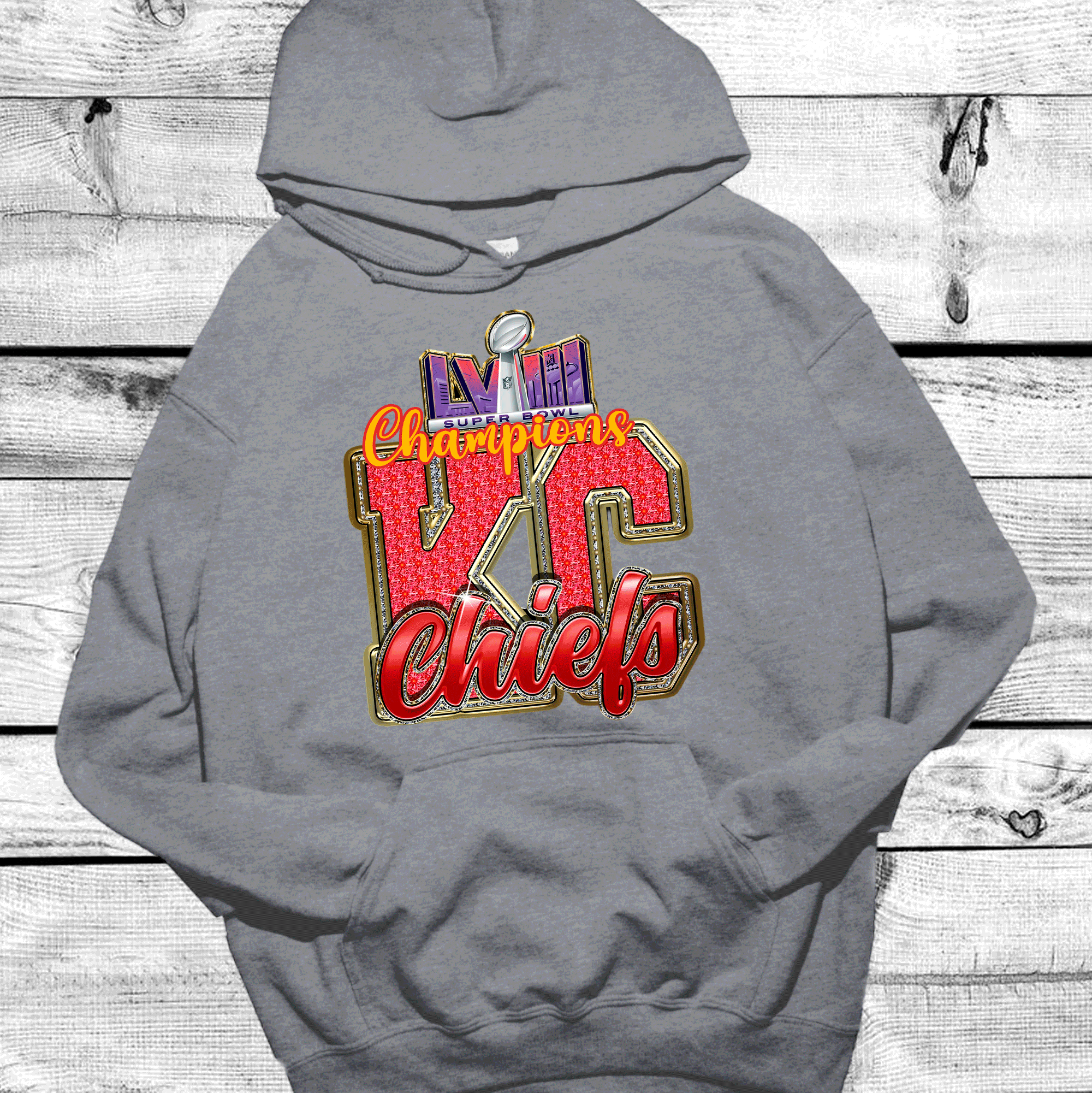 A Blessed Texas Mess Boutique 2024 Super Bowl Champions Vegas Chiefs Football Super Bowl 2024 Kansas City — detail shot 6