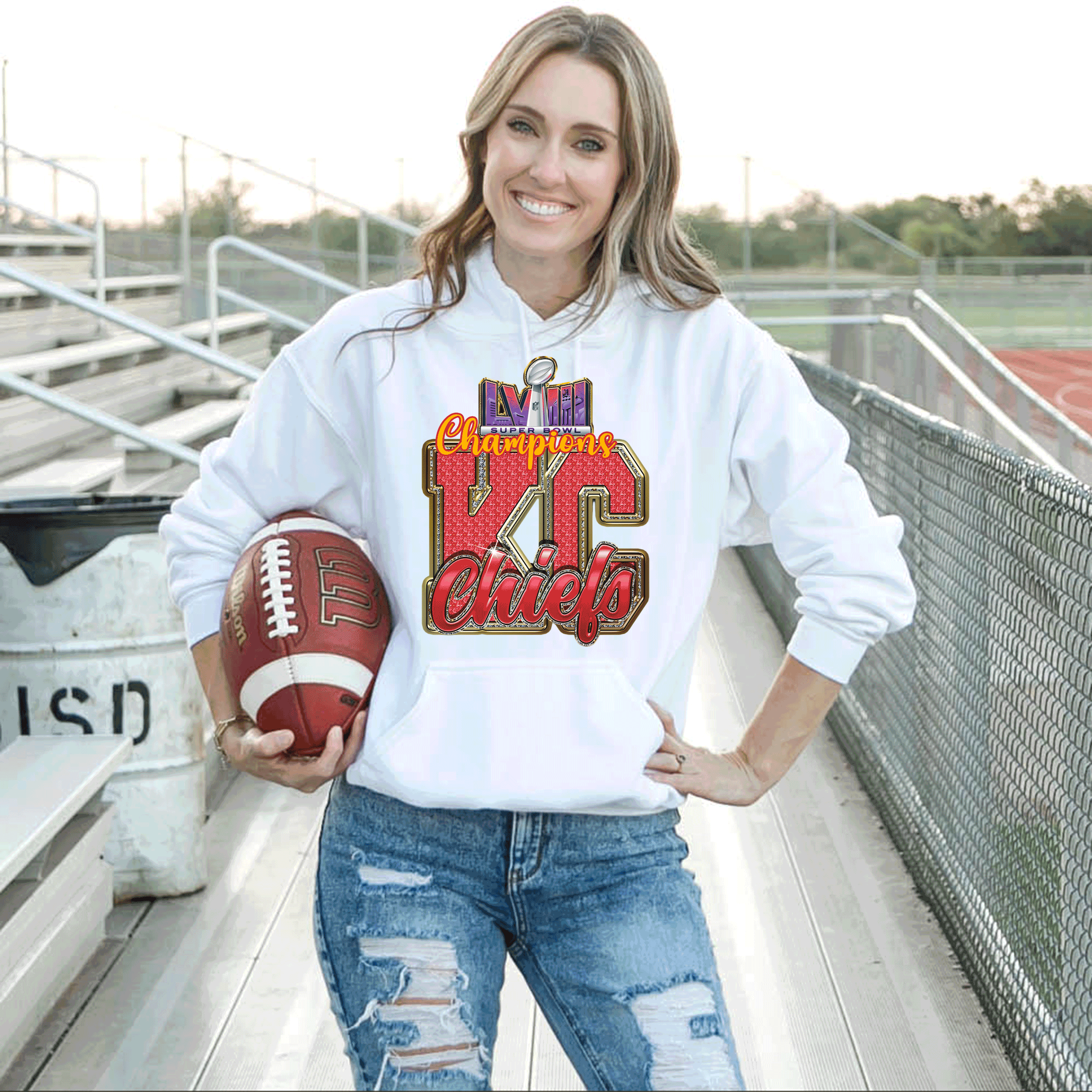 A Blessed Texas Mess Boutique 2024 Super Bowl Champions Vegas Chiefs Football Super Bowl 2024 Kansas City — main product shot