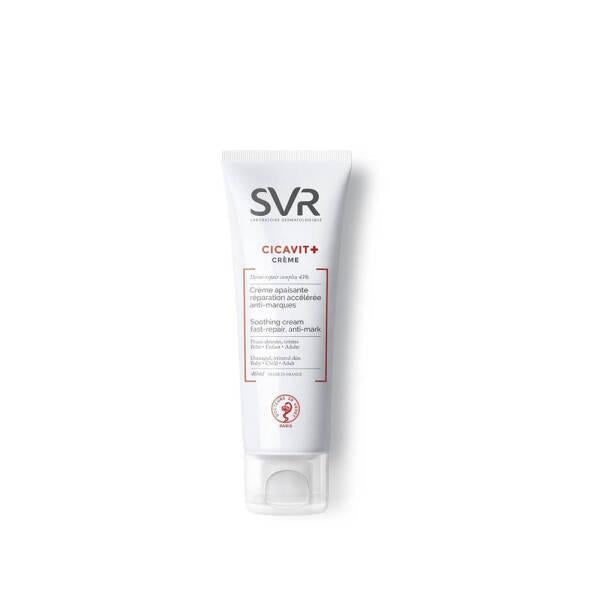 SVR Cicavit+ Creme: Intensive Redness Relief & Skin Repair Cream | Hypoallergenic, Fragrance-Free for Sensitive, Damaged Skin (1.35 fl oz)